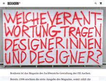 Tablet Screenshot of boxhorn-magazin.de